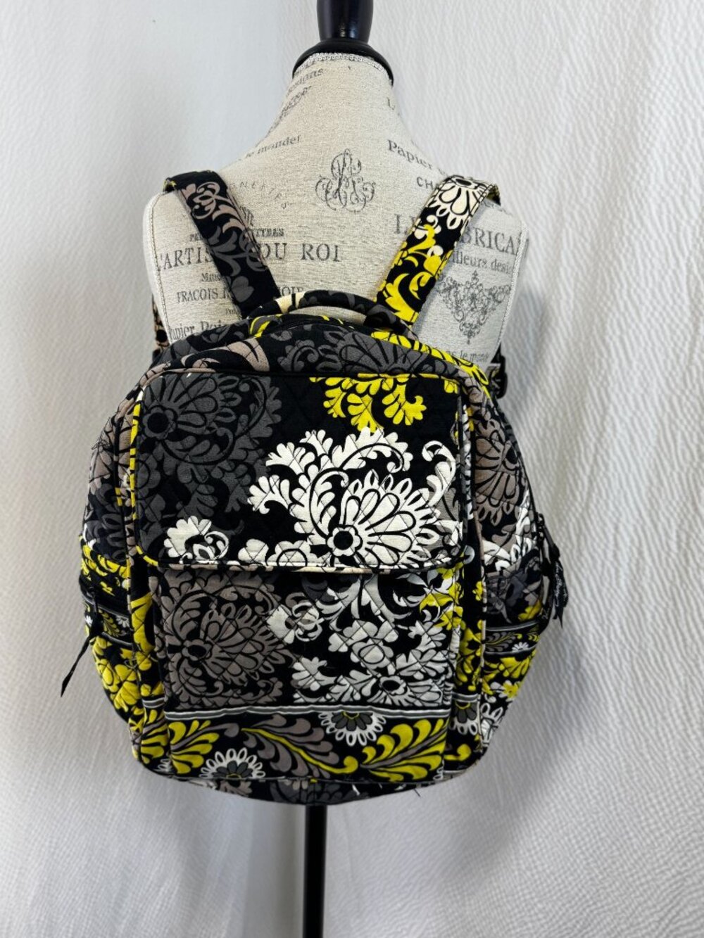 Vera Bradley Baroque Pattern Quilted cotton Campus Backpack Retired Design - Picture 1 of 7